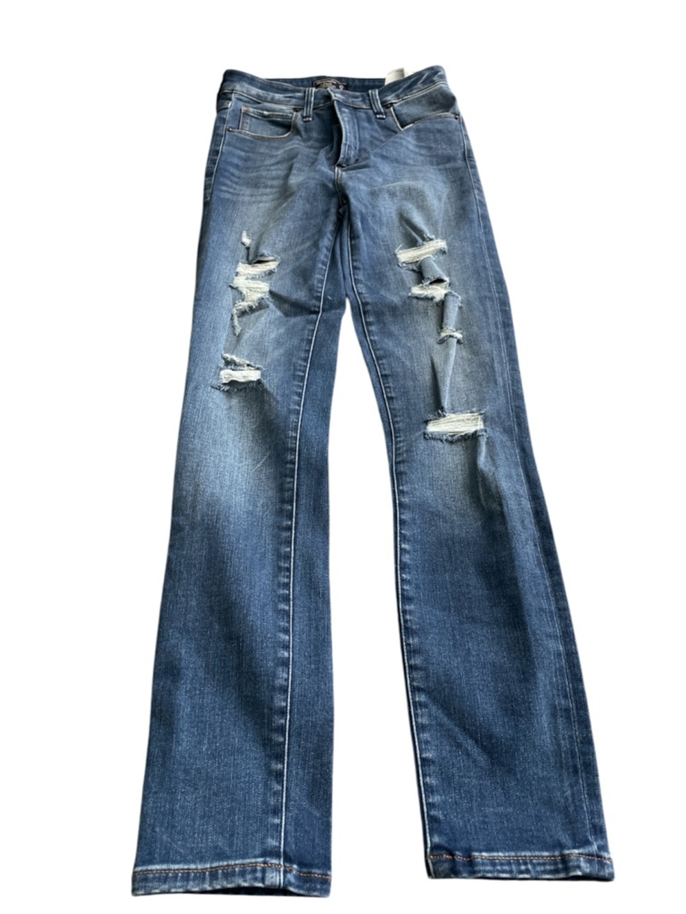 Abercrombie & Fitch Ripped Wide-Leg Jeans - Denim Blue